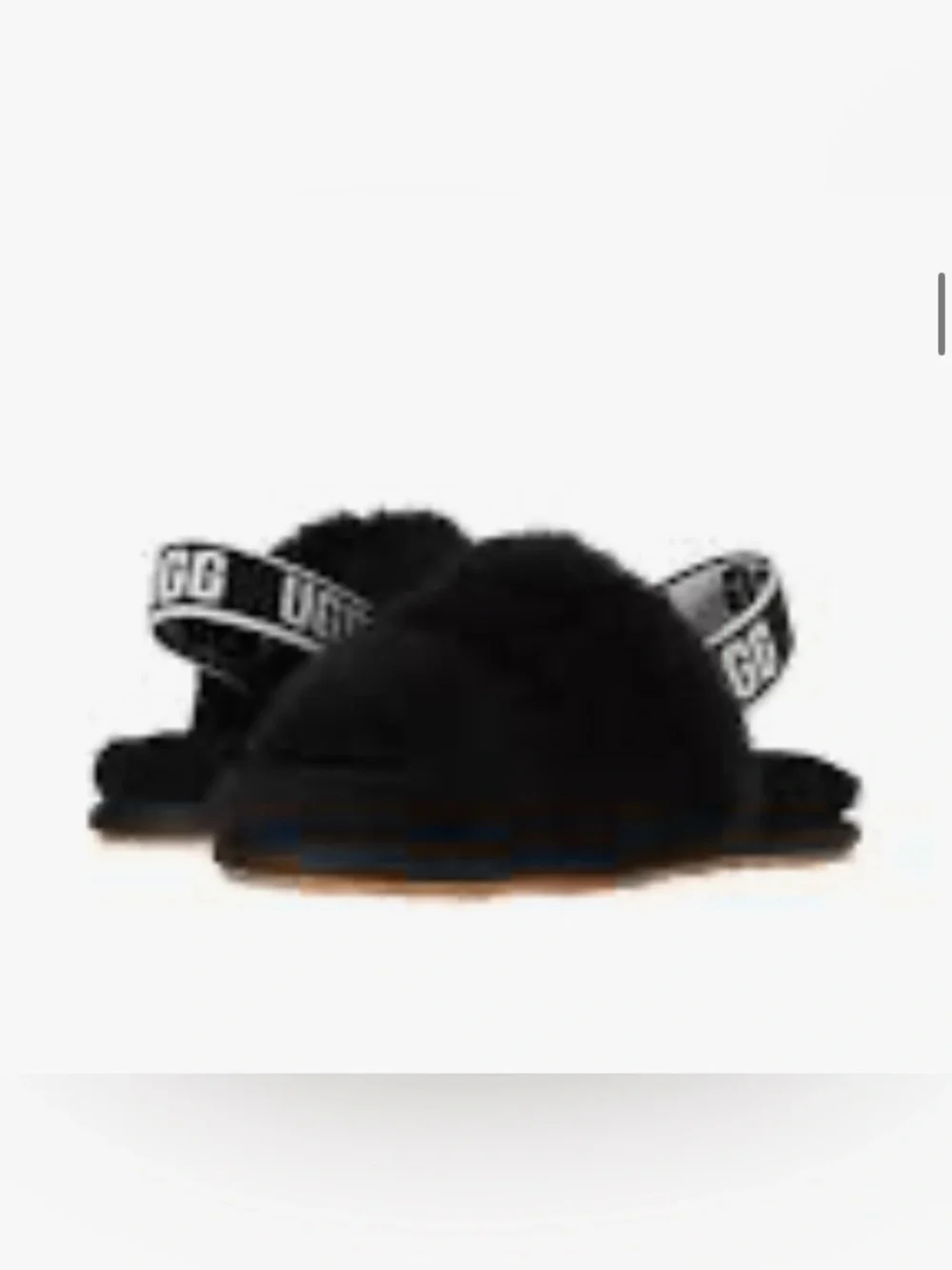 UGG Fluff Yeah Slide  Toddler Slippers Fuzzy Black